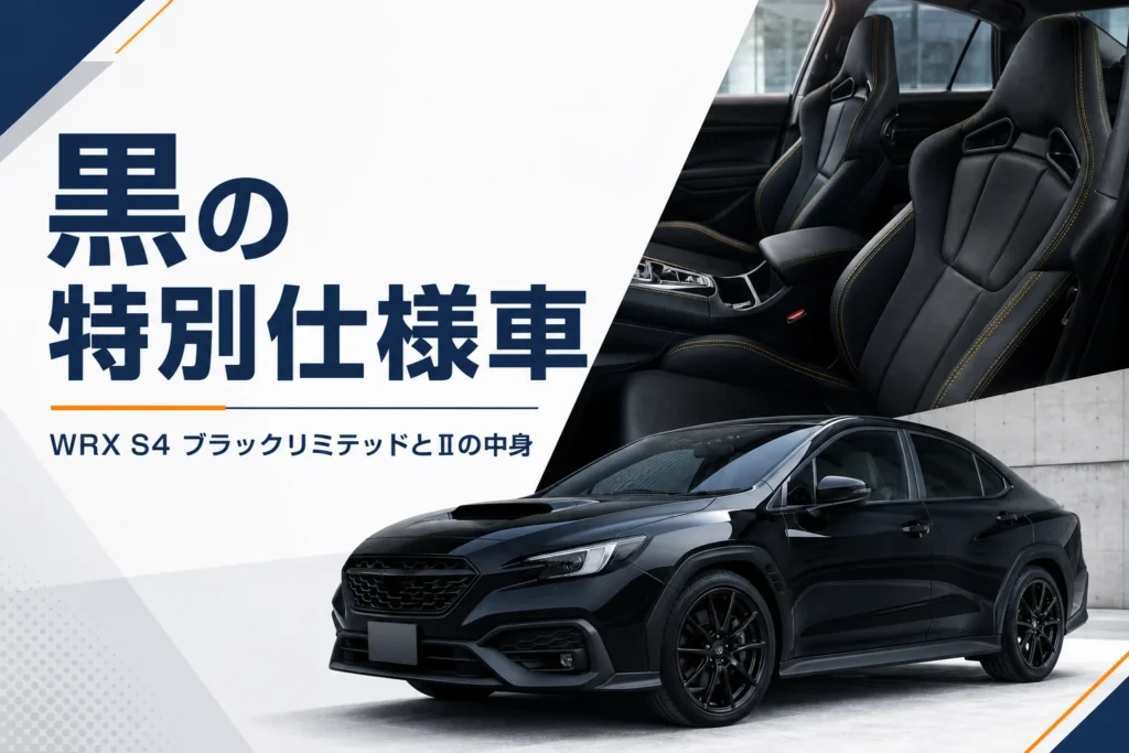 WRX S4ブラックリミテッドの中身を解説する記事のアイキャッチ
