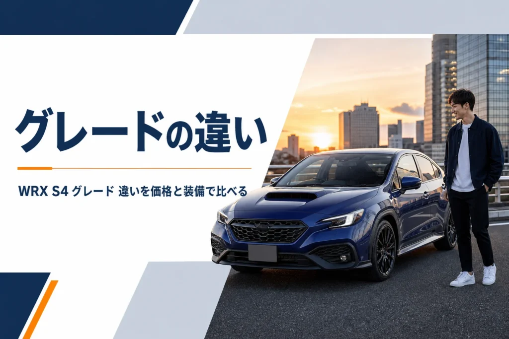 WRX S4のグレードの違いを比べる記事のアイキャッチ