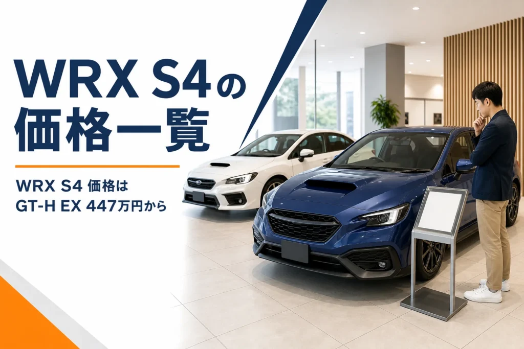 ショールームに並ぶWRX S4