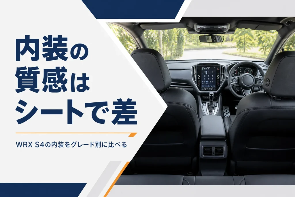 スポーツセダンの前席と縦長センターディスプレイのある室内
