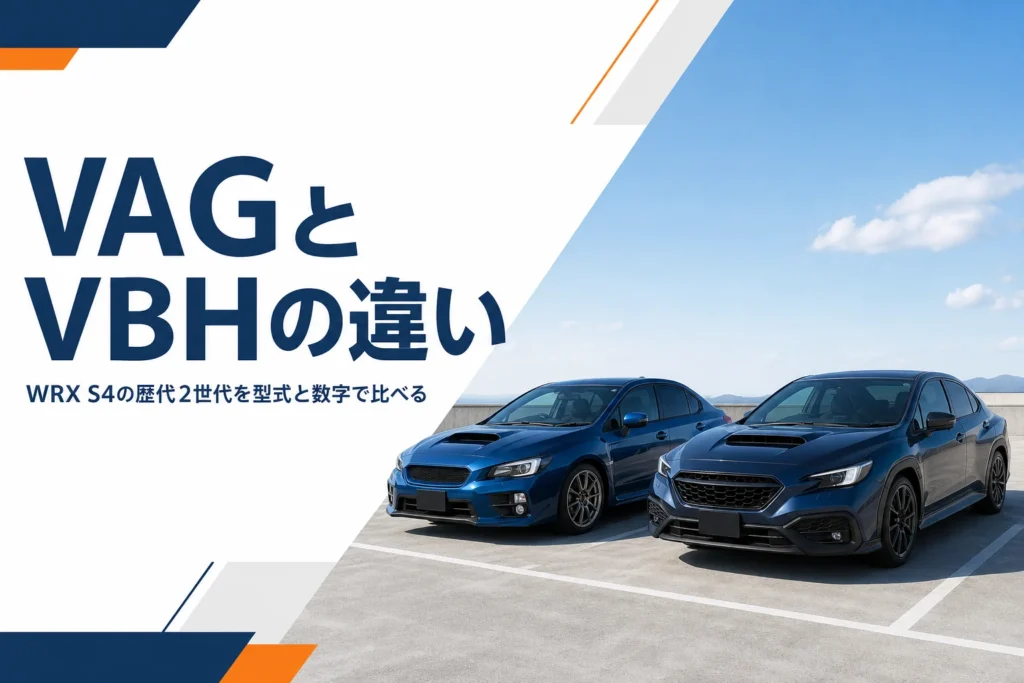 新旧2世代のスポーツセダンが並んだ様子