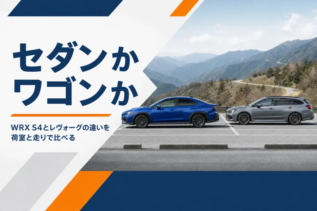 並んで停まるスポーツセダンとステーションワゴン